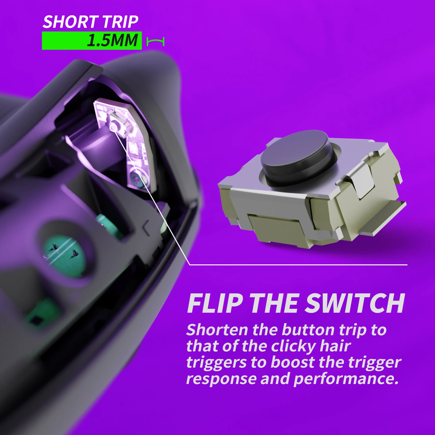 eXtremeRate Flexor Clicky poignées de Rail latéral caoutchoutées Kit d'arrêt de déclenchement antidérapant pour Xbox série X & S pour contrôleur Xbox Core