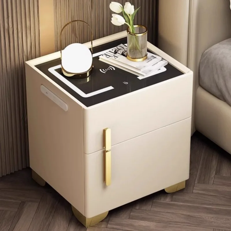 Smart Bedside Table and Safe Integrated Home Anti-theft Modern Simple Bedroom Small Luxury High-end Feeling Small Cabinet