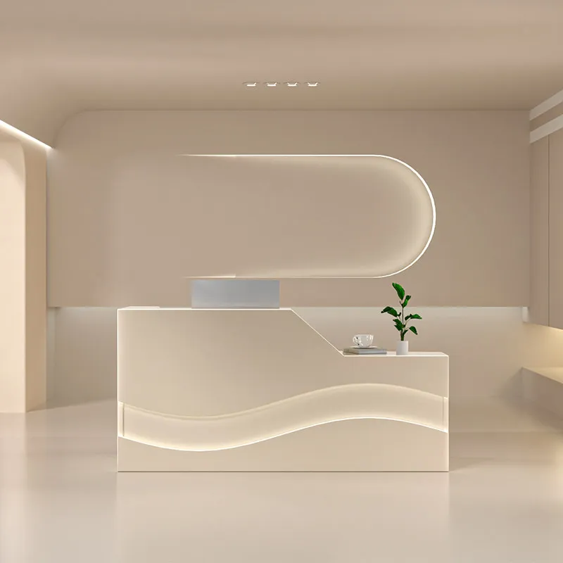 

Beauty Salon Reception Desks Modern Display Welcome Executive Reception Desks Aesthetic Design Scrivania Commercial Furniture