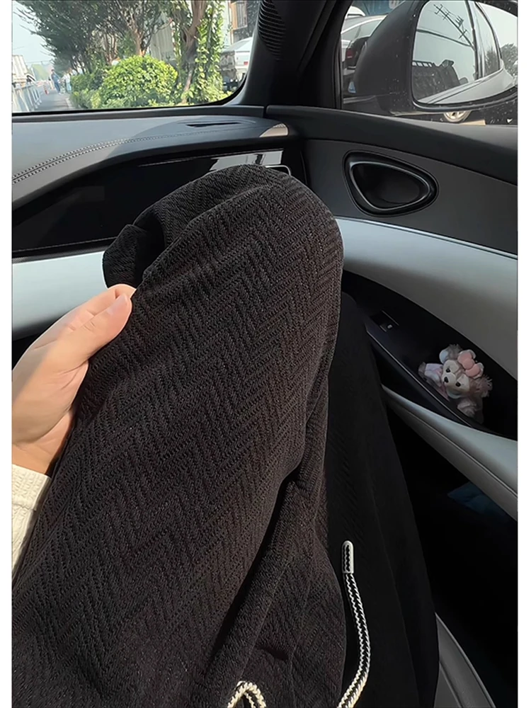 

Thiened Fce трикотажные мужские спортивные прямые брюки на подкладке осень-зима повседневные брюки Cleanfit широкие брюки