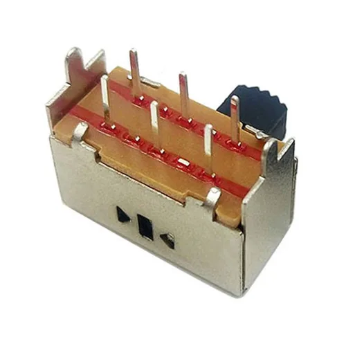 Imagen 2 del producto Interruptor de palanca lateral de 6 pines, 10 piezas, Doble posición, seis Pines, 2P2T, interruptor deslizante de parkside