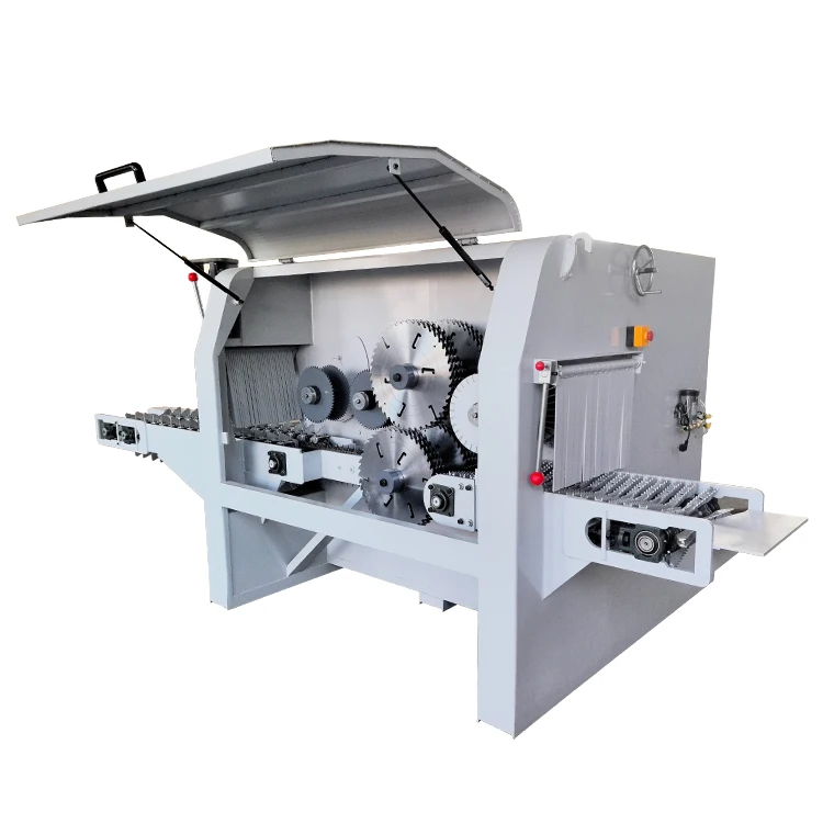 Industrial Timber Logs Multiple Automatic Straight Line Gang Log Wood Cutting Multi Blade Rip Saw Machine