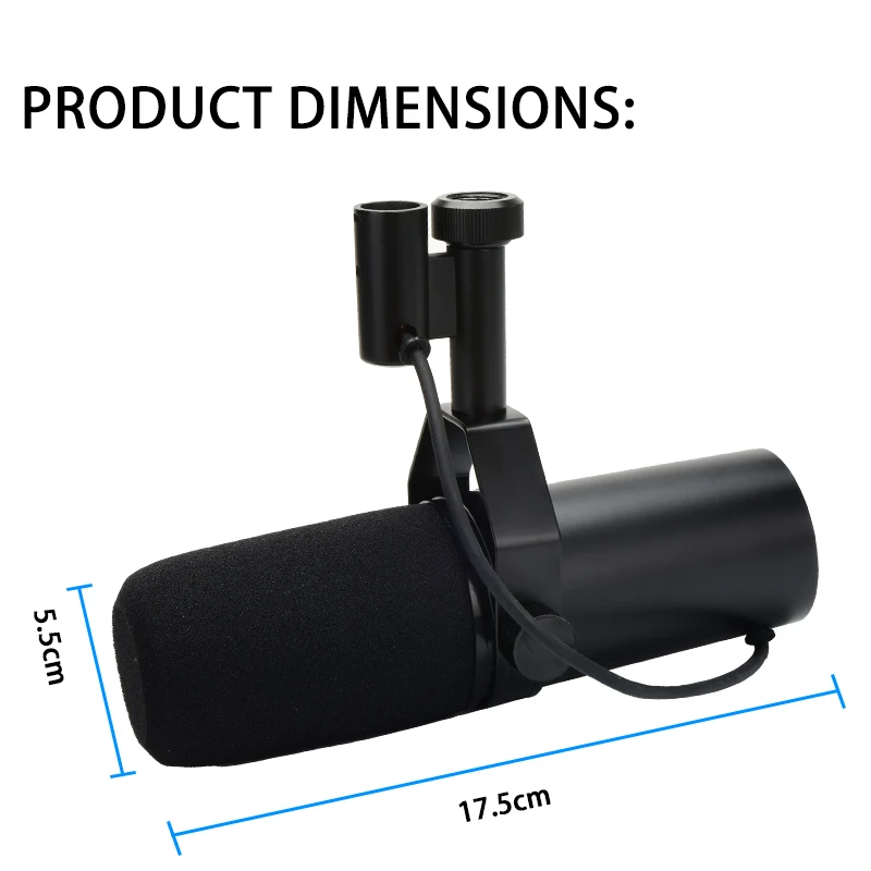 SM7dB SM7B Professional Dynamic Vocal Microphone - XLR microphone for podcast recording, computer gaming, and streaming studios