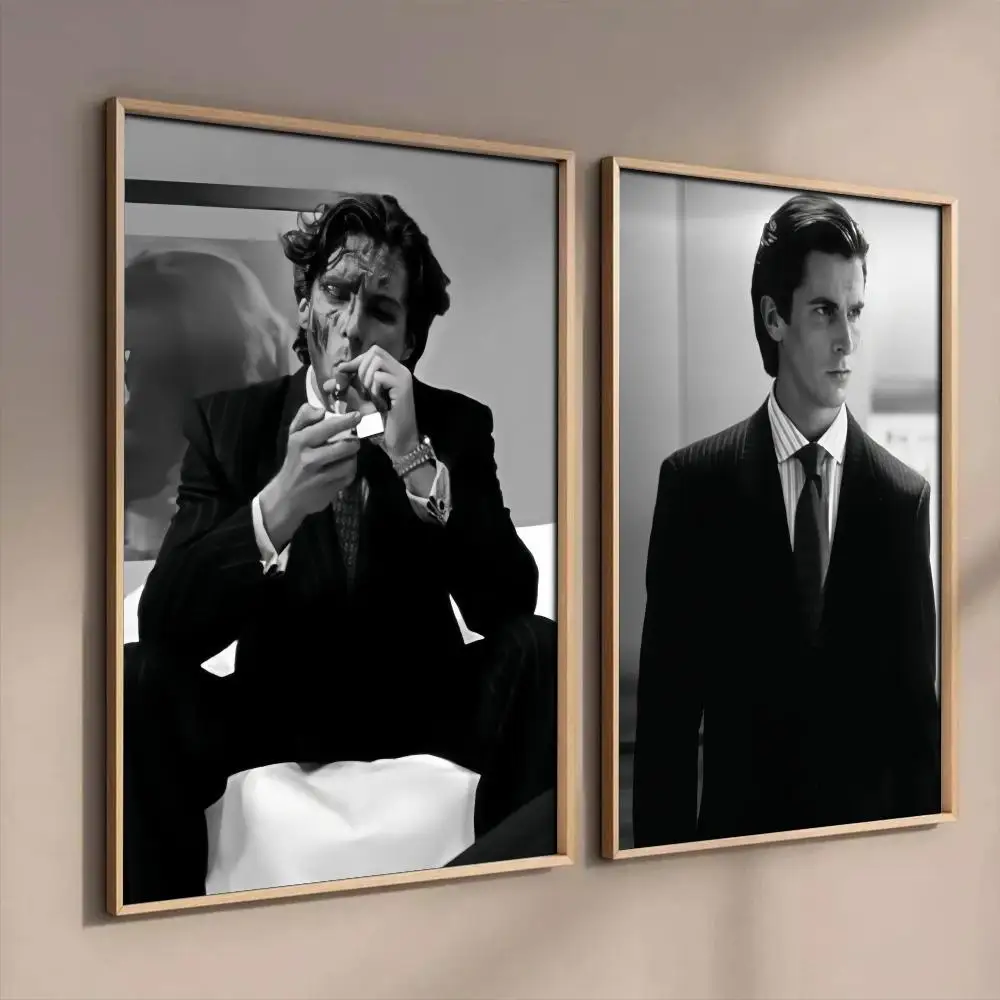 Vintage Movie P-Patrick Bateman Poster For Home Decoration Interior Bar Sticky Wall Art Printing Waterproof Room Decor
