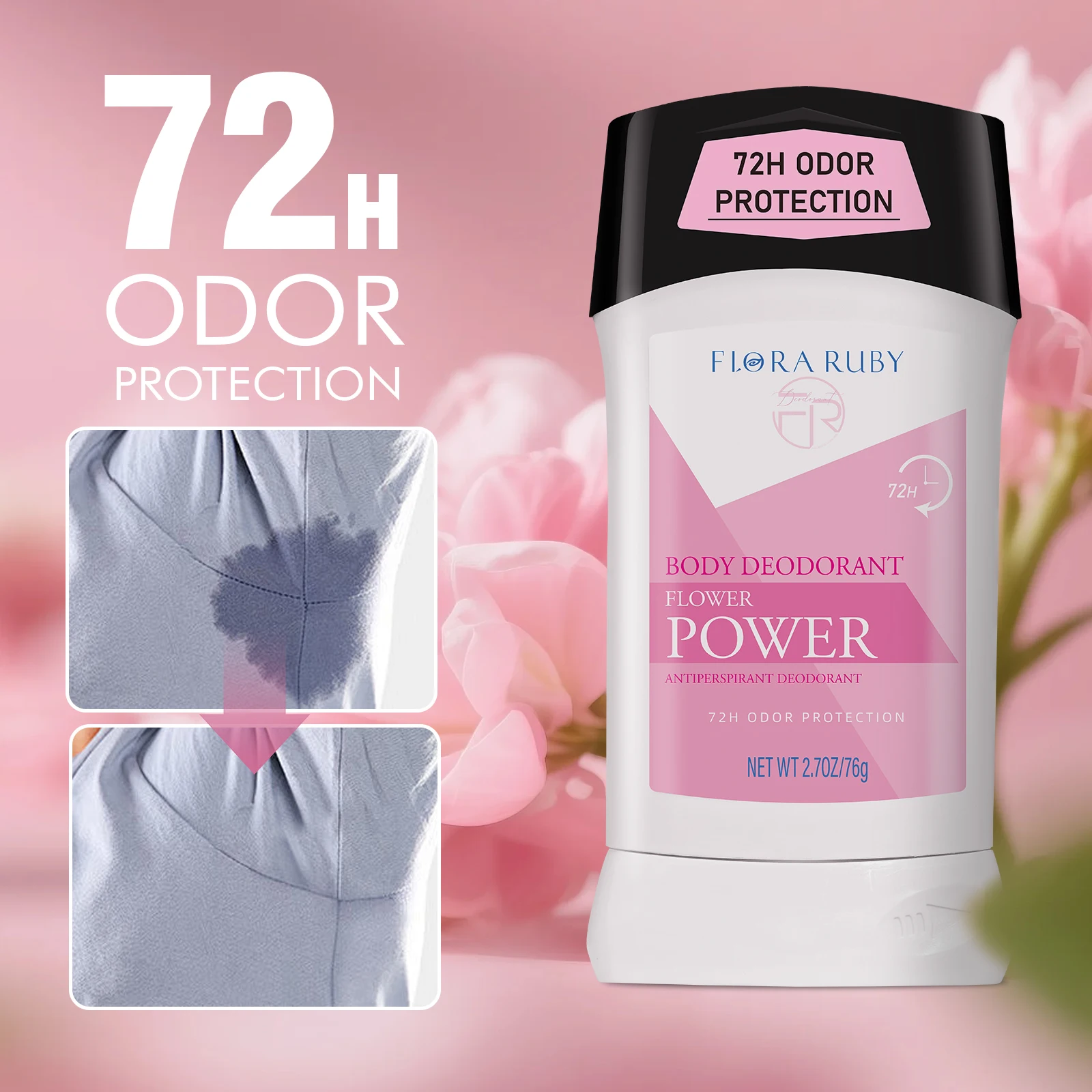 

72-часовой дезодорант-антиперспирант для женщин, дезодорация цветочных ароматов и контроль пота тела, все светло-бежевые типы, спортивное и ежедневное использование