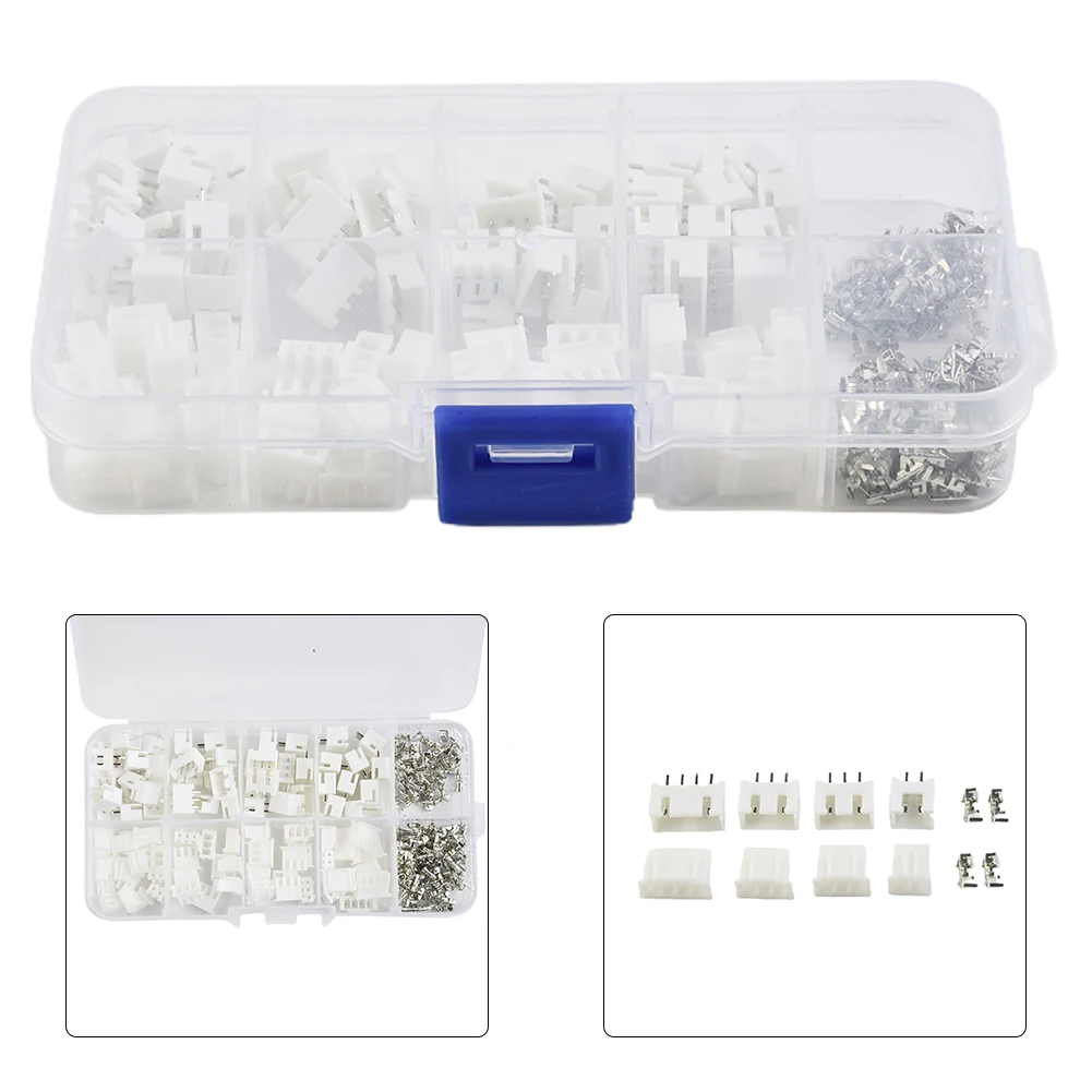 XH2.54 Terminal Connector Kit 230 Pieces Including 2pin 3pin 4pin 5pin Housing and Pins for JST Style Applications