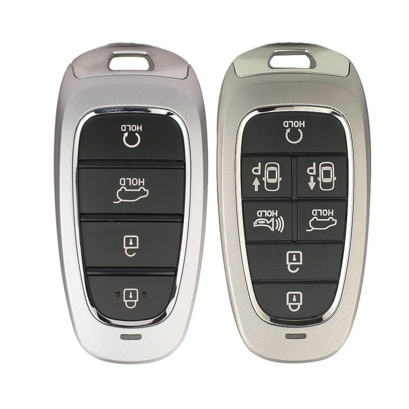 

jingyuqin New Replacement 4/7Buttons Car Key Shell For Hyundai Nexo Sonata Tucson Santa Fe 2022+ Smart Keyless Card Fob Case