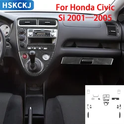 For Honda Civic Si 2001 2002 2003 2004 2005 Car Accessories Carbon Fiber Interior Grar Door Handle Air Outlet Panel Trim Sticker