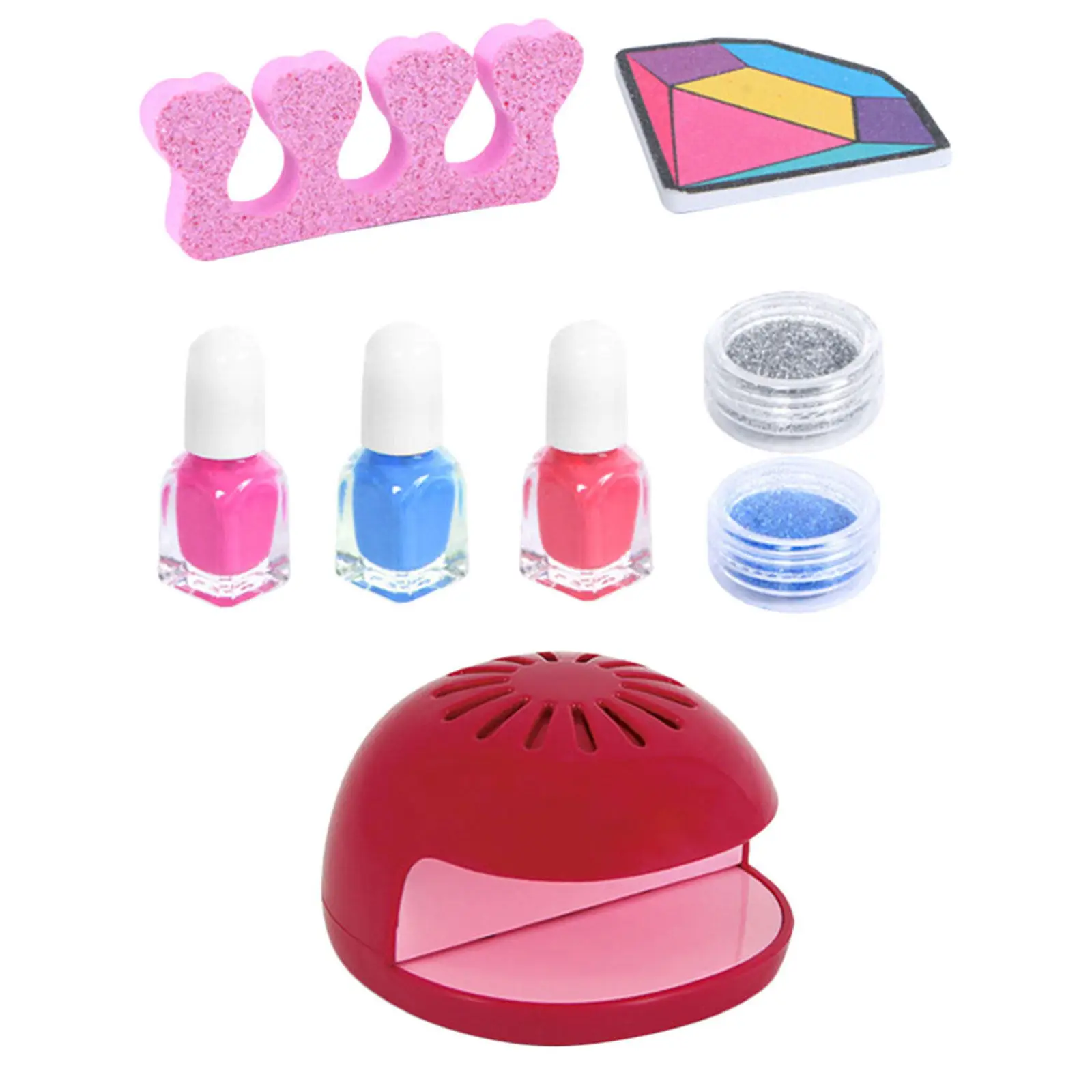 

1Set Kids Nail Polish Dryer Electric ABS Stable Fast Dry Fan for Children's Nail Art DIY Decoration Gift Set Kids Gift