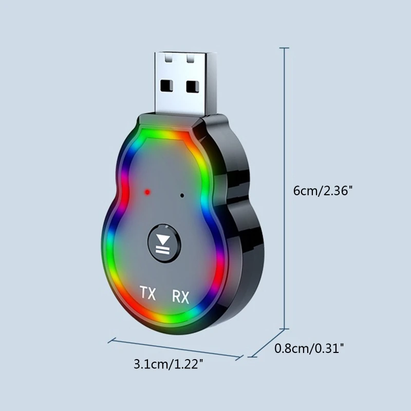 ブルートゥースと互換性のある5.3アダプター,ステレオミュージックトランスミッター,デスクトップ,ラップトップ,コンピューターのヘッドフォン用レシーバー