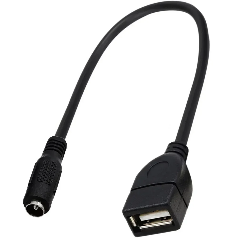 USB A Female to 5.5*2.1mm Power Charge Connector Adapter 0.25m