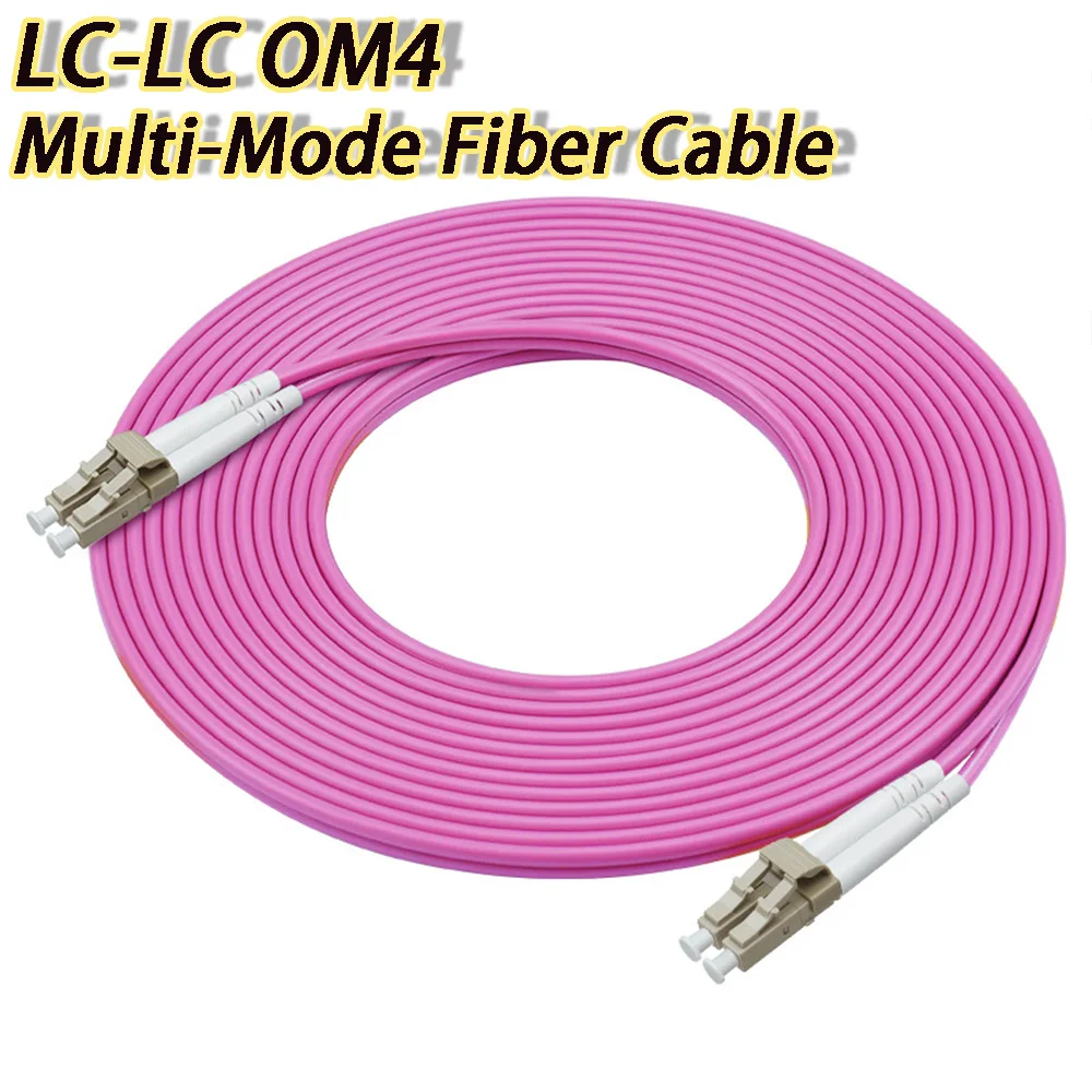 10pcs/lot LC-LC OM4 multimode optical cables per set, 3.0mm multimode duplex LC-UPC fiber jumpers, 3M