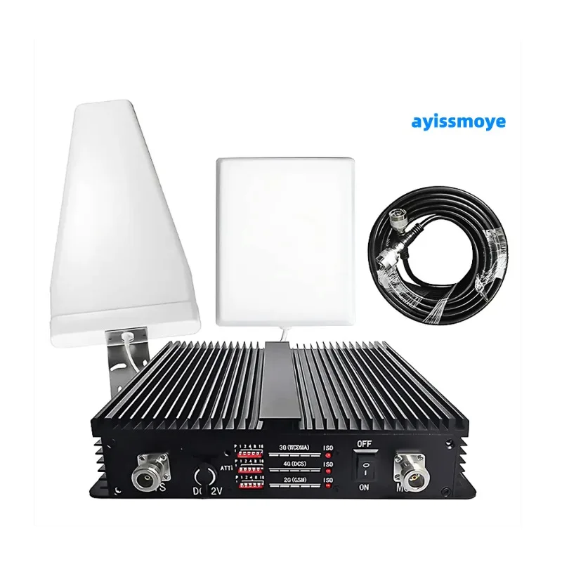 

Ayissmoye High Power Antenna 3G 4G LTE GSM Mobile Phone Network Signal Booster Amplifier Cell Phone Signal Fiber Optic Equipment