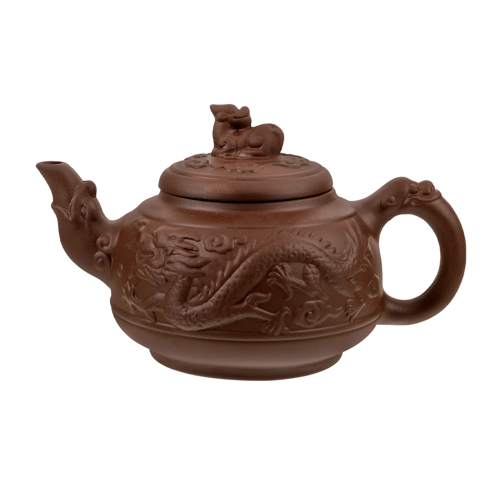 

Purple Clay Dragon Design Ceramic Tea Kettle Exquisite Clay Teapot Suitable for Home Tea Shop Vintage Large Capacity Zisha