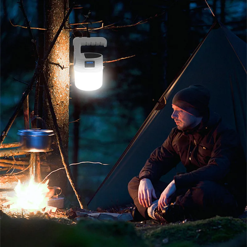 Solar LED Camping Light USB Rechargeable Bulb Outdoor Waterproof Tent Lamp Portable Lanterns Emergency Lights for BBQ Hiking