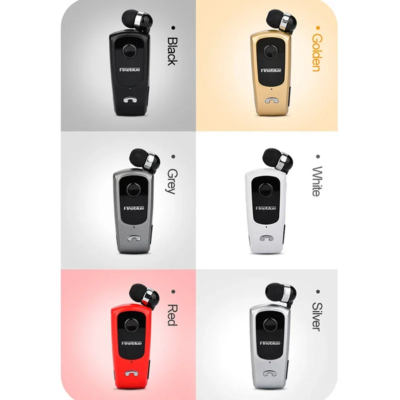 FINEBLUE F920หูฟังไร้สายบลูทูธชุดหูฟังแฮนด์ฟรีโทรเตือน Vibrator สวม Driver สำหรับโทรศัพท์พร้อมไมโครโฟน