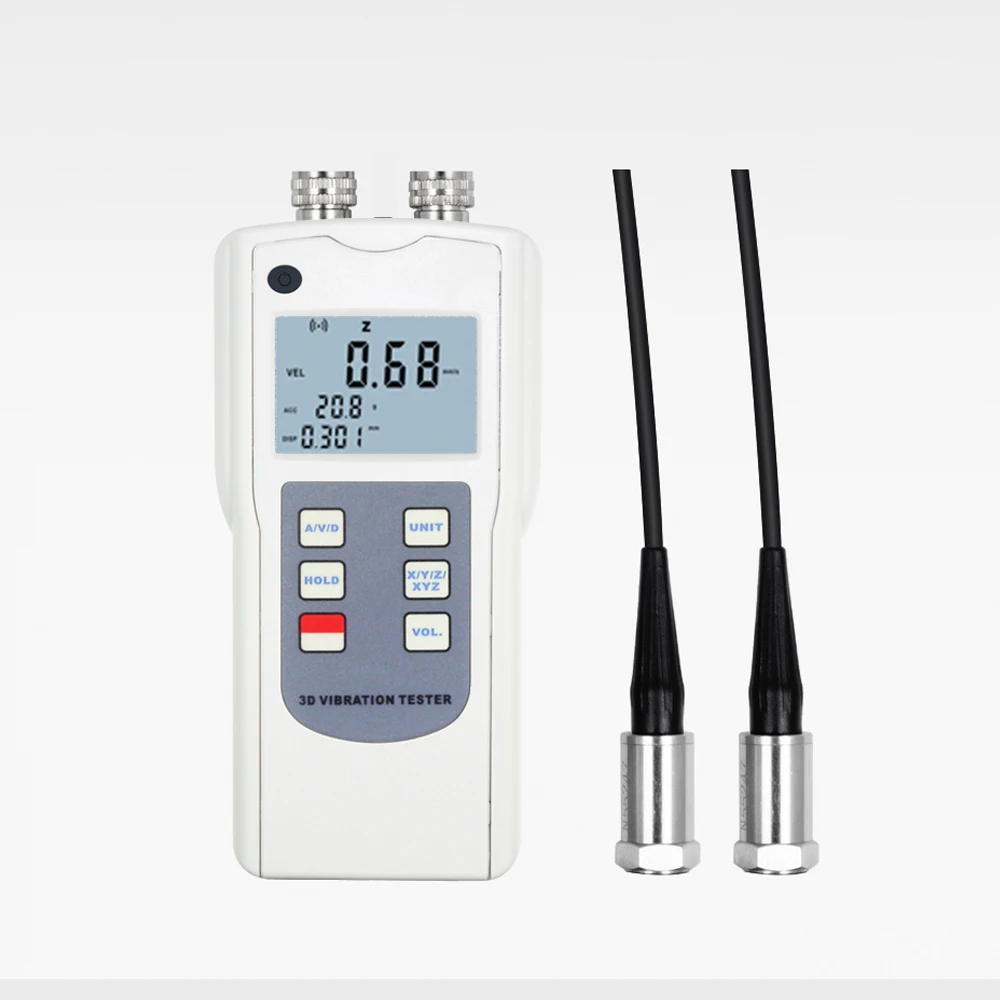 Vibration Tester AV-160D-2 10-10KHz Mechanical Failure Vibration Analyzer Measures Displacement, Velocity and Acceleration