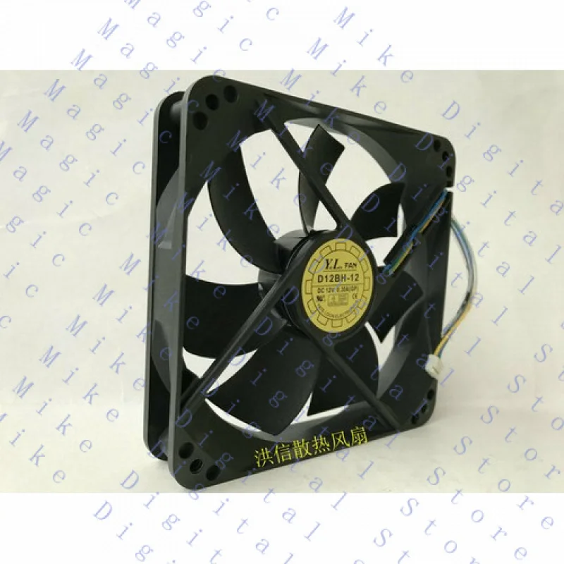 UU  1 PCS Fan 4 Pin 12025 12CM   FAN D12BH-12 DC 12V 0.30A