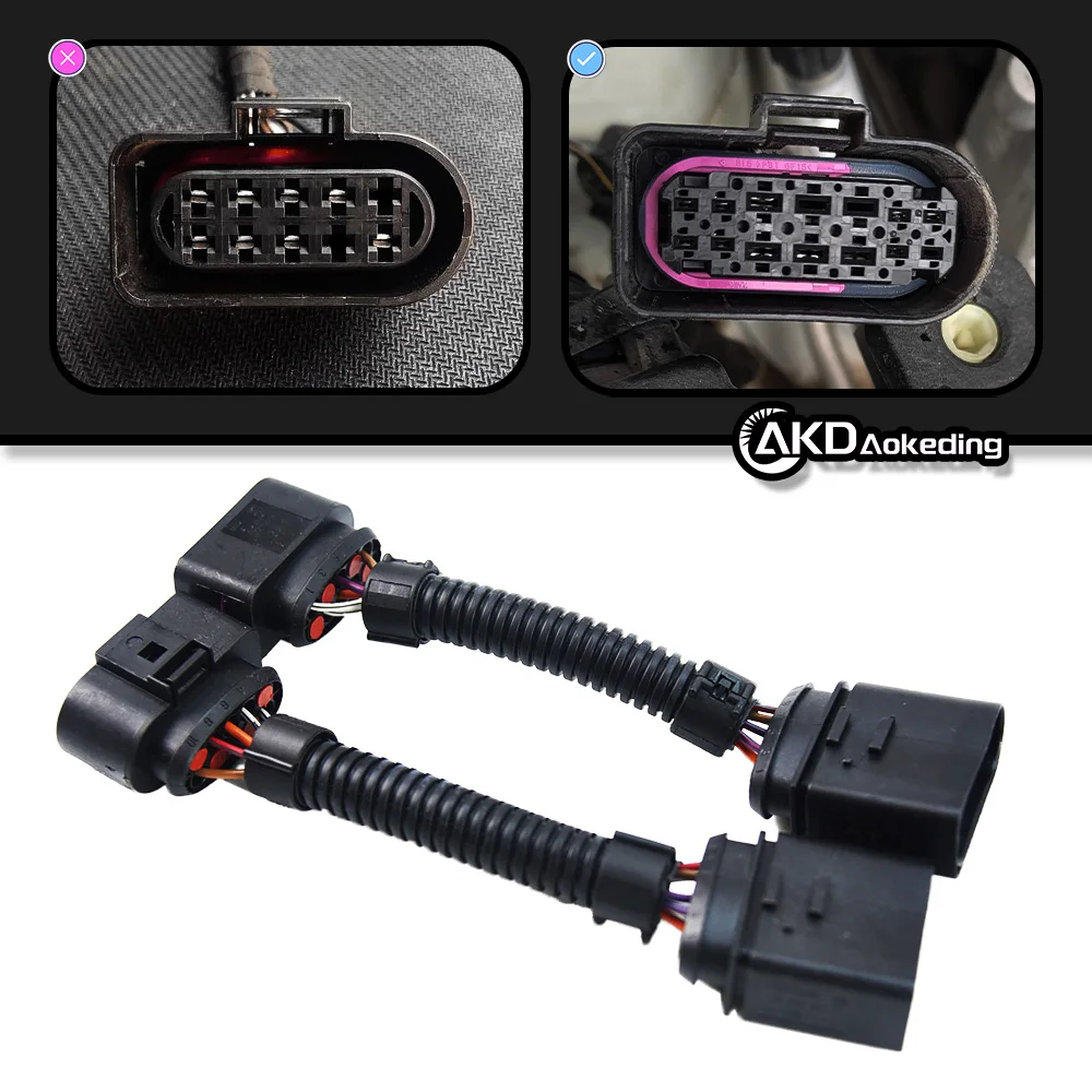 AKD tuning cars Adapter reflektorów do golfa 7 6 Golf7 MK7 MK6 reflektory złącze 14 pinów aktualizacja do golfa 7.5 head light r-line