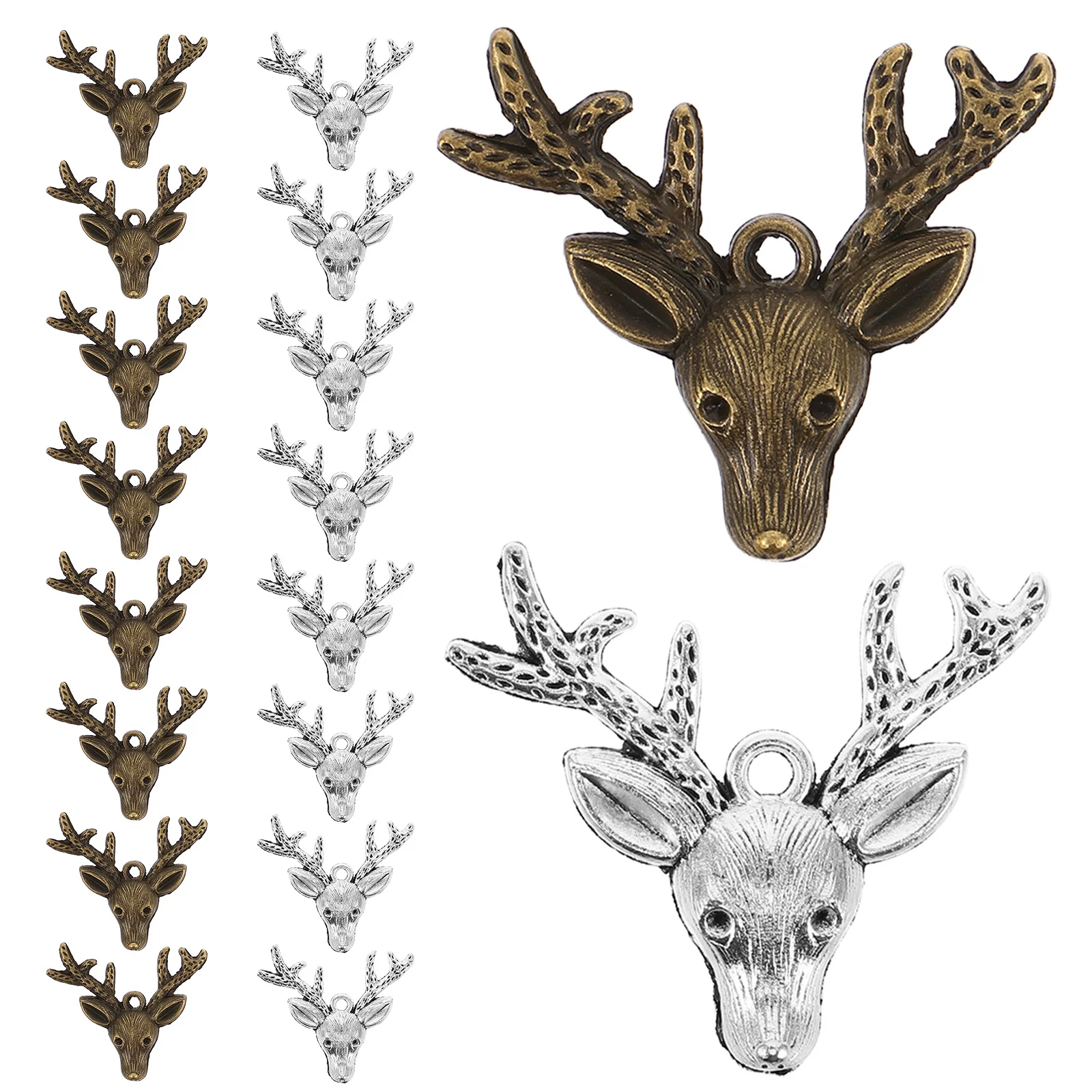 

20Pcs Retro Deer Pendant Charms Alloy Jewelry Making Accessories DIY Necklace Bracelet Earrings Charms Vintage Style