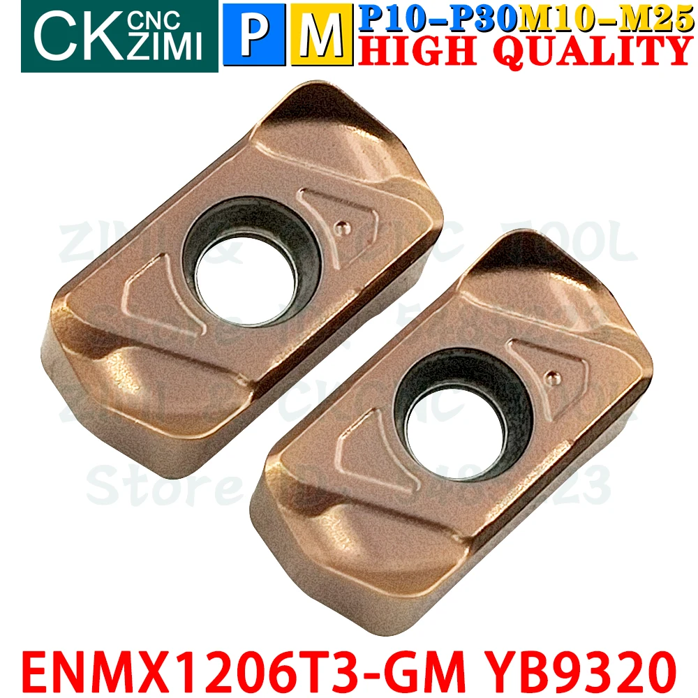 Imagem -06 - Enmx 1206t3 gm Yb9320 Inserções de Metal Duro Inserções de Fresagem de Alimentação Rápida Lnmu Lnmu0303 Enmx1206t3 gm Yb9320 Cnc Torno de Metal Fresadora Ferramenta para Fresa de Face Lnmu03r Enmx1206t3-gm Yb9320