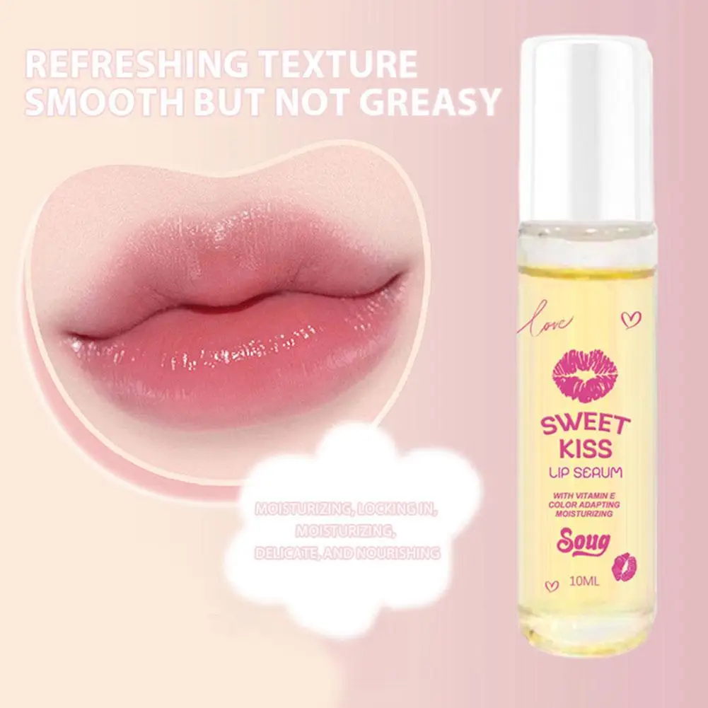 Roll-On Lip Balm Moisturizing Natural Plumping Lip Oil With Fruity Scent Young Girls Cosmetics For Dating Traveling Home Working