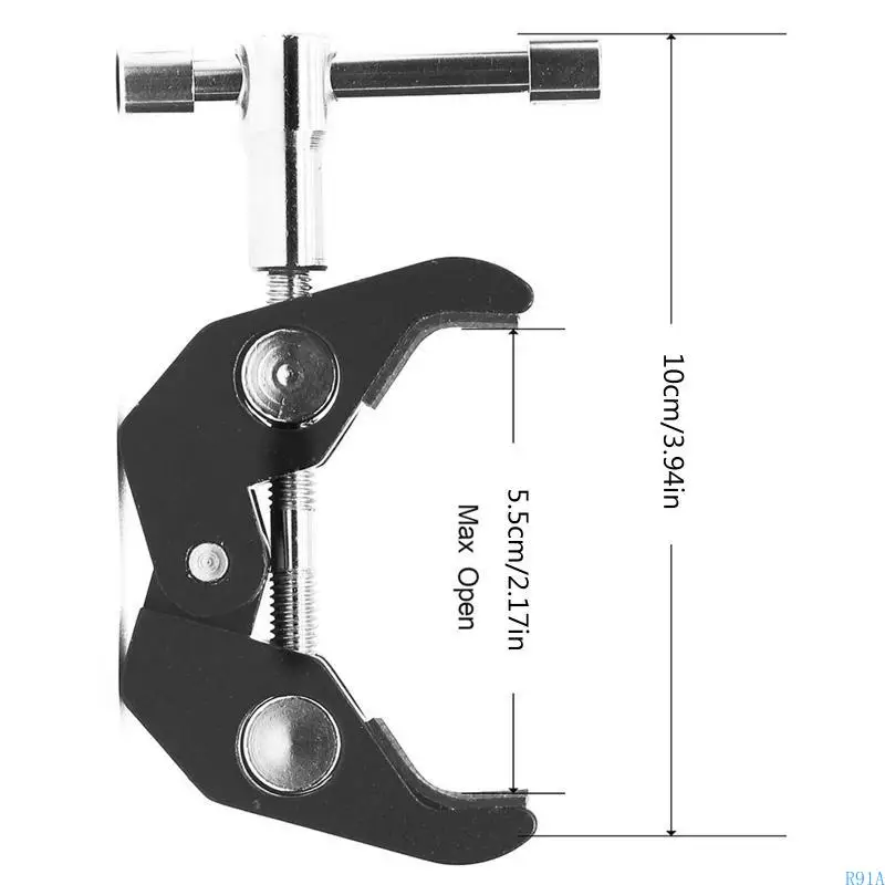 R91a كاميرا مقطع سريع إطلاق الكاميرا Mount Super Clamp مع 1/4 3/8 ثقوب الخيط