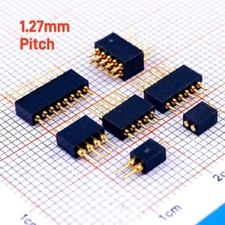 2 10 Pcs 0.05 Inch Grid Pogo Pin Connector 1.27 MM Pitch Single Row 2 5 6 8 10 Pin Modular Spring Loaded Header Through Hole PCB