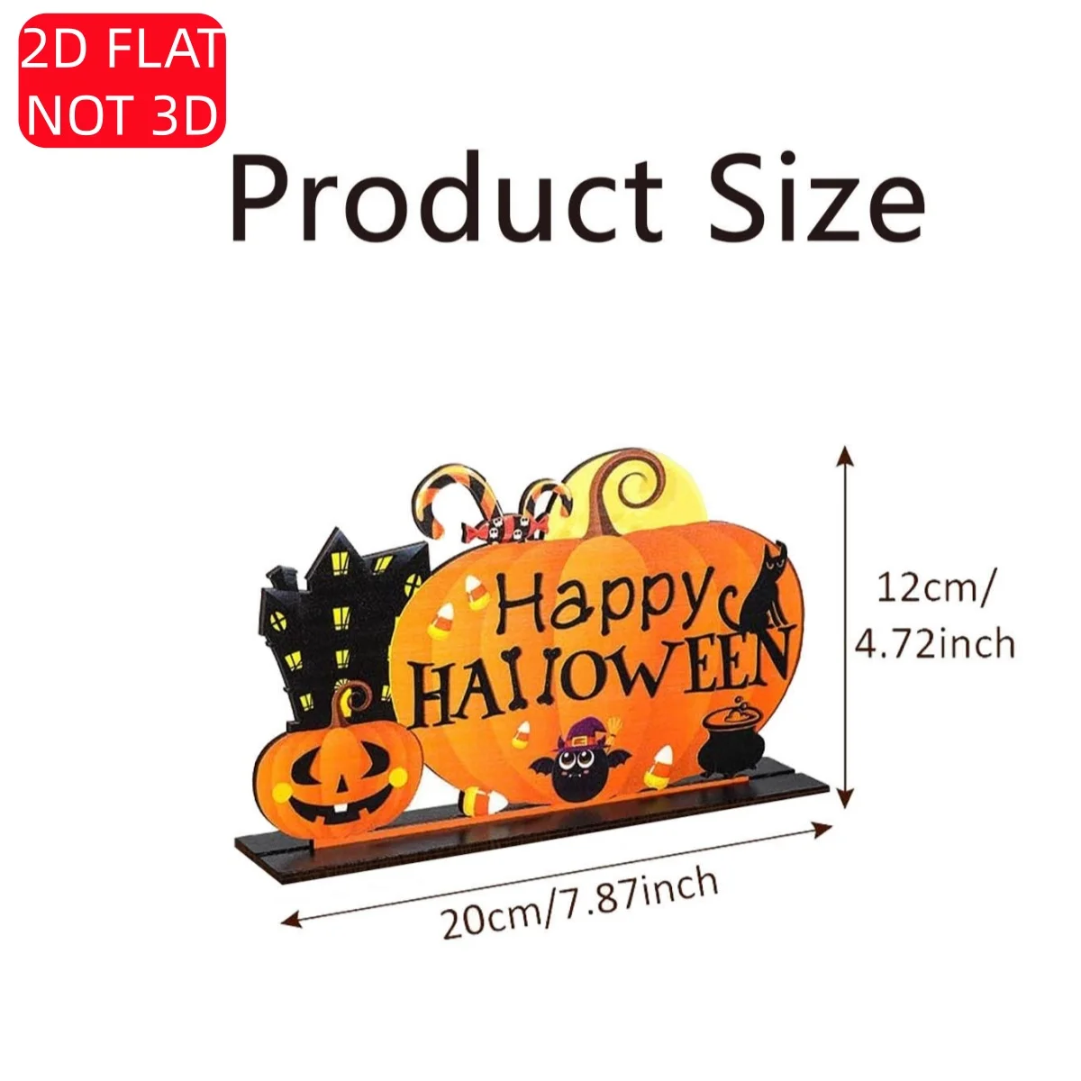 Halloween 2D Wooden Desktop Sign - 