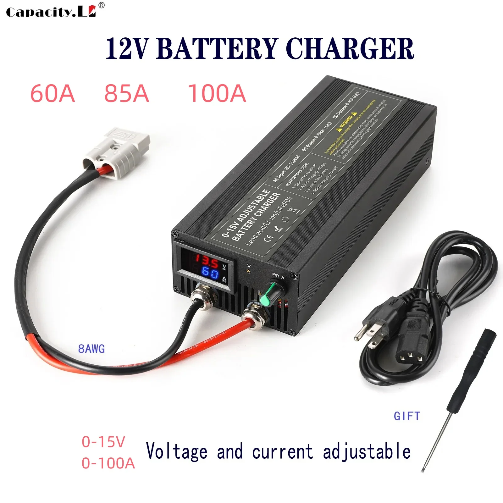 12v Battery Charge Lifepo4 Battery Charger 36A Fast Charge 14.6V High Power Charger for Lithium Battery