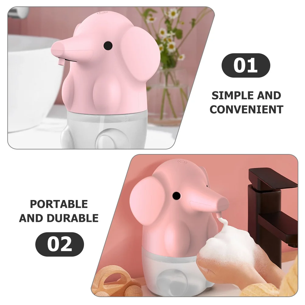 

Cute Animal Automatic Touchless Hand For Bathroom Kitchen Cartoon Container Reusable Refillable Abs Pp Material Portable