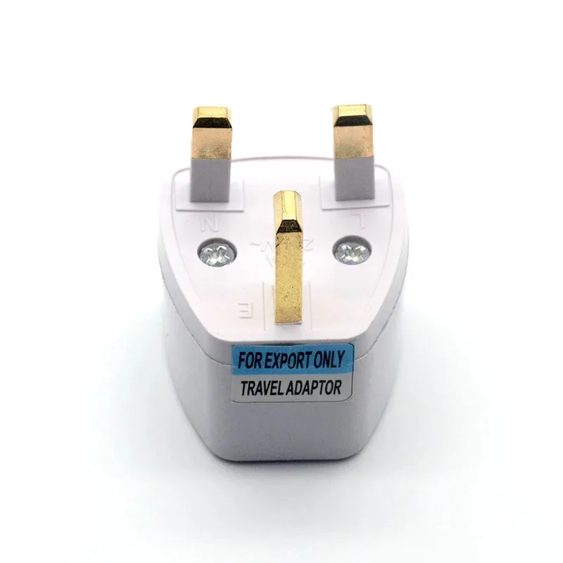 Universal UK British Plug Adapter USA Euro Europe US/AU/DE/EU to UK British Alternating Current Standard Travel Wall AC Power