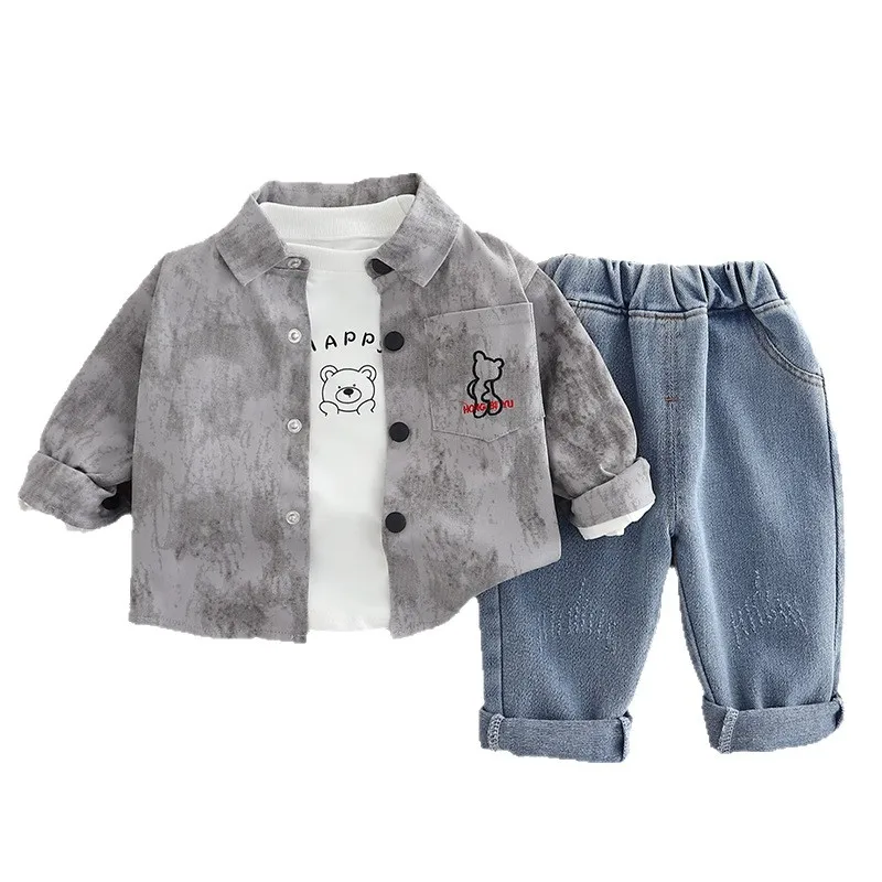 

New Spring Autumn Baby Clothes Suit Children Boys Jacket T-Shirt Pants 3Pcs/Sets Infant Clothing Toddler Costume Kids Tracksuits