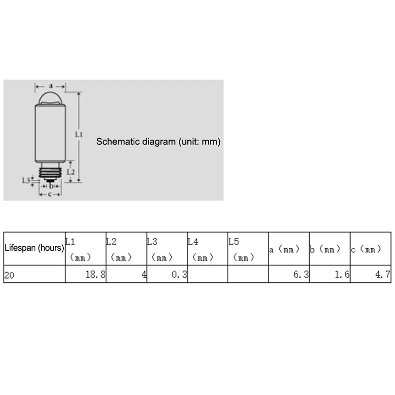 High Lux Xenon Lamp 20000 20200 25000 Otoscopic Lamp WA 03100 3.5V 0.72A Ophthalmic Lamp Examination Equipment