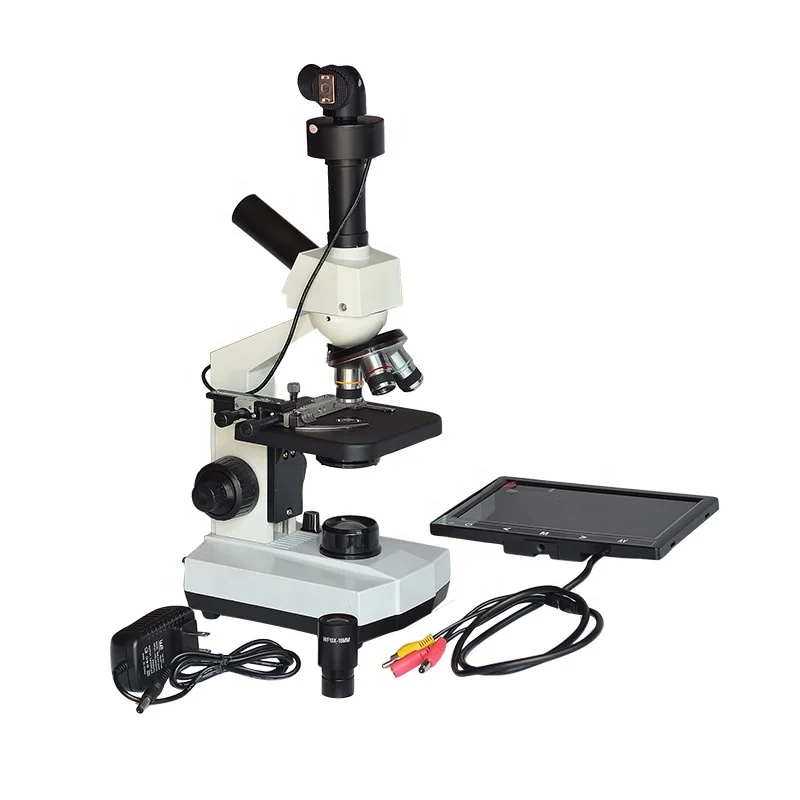 10inch HD cell biological microscope one drop of test Instrument red  optical observation tester Aluminum box