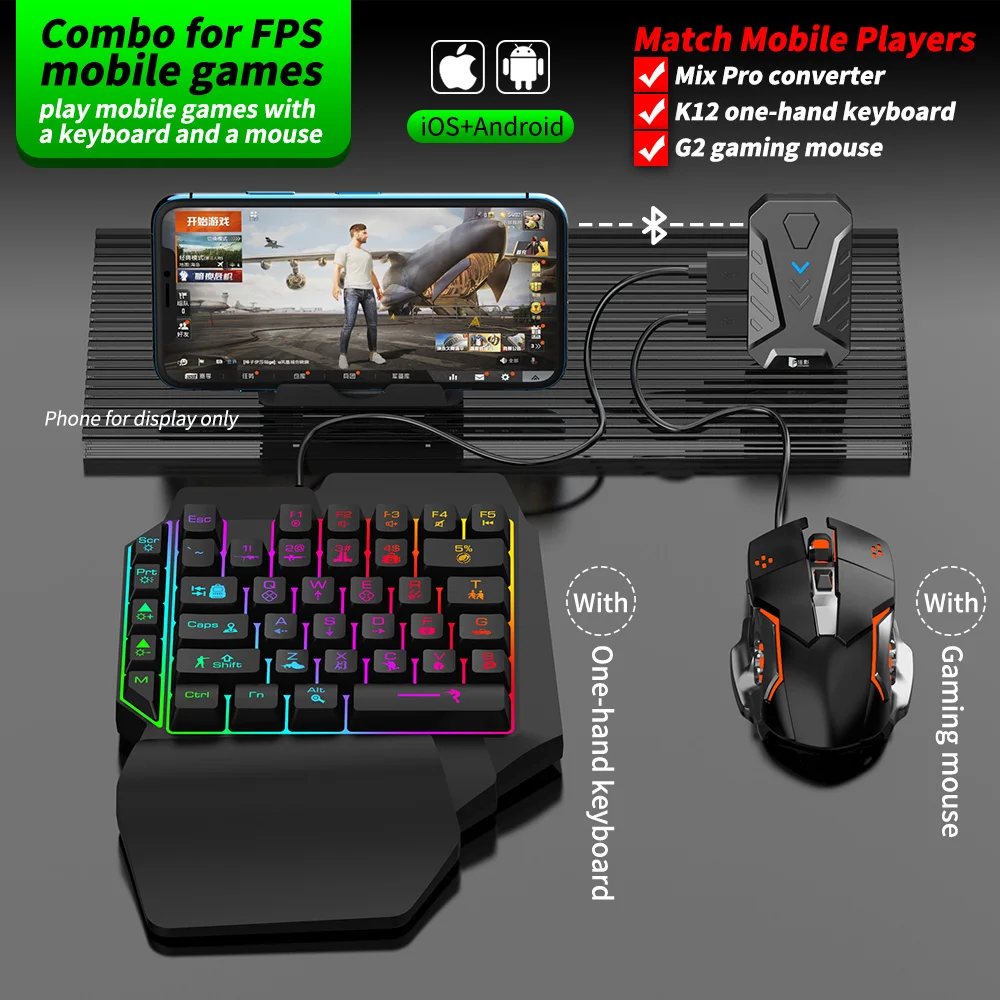 

Mix Mouse Keyboard Converter Professional Game Accessories GamingFaster Reaction Fourinone Game Accessories for Android IOS PUBG