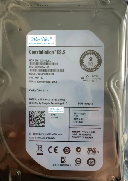 

For 2TB SAS 7.2 01D9NN ST32000645SS 2TB SAS 7.2K