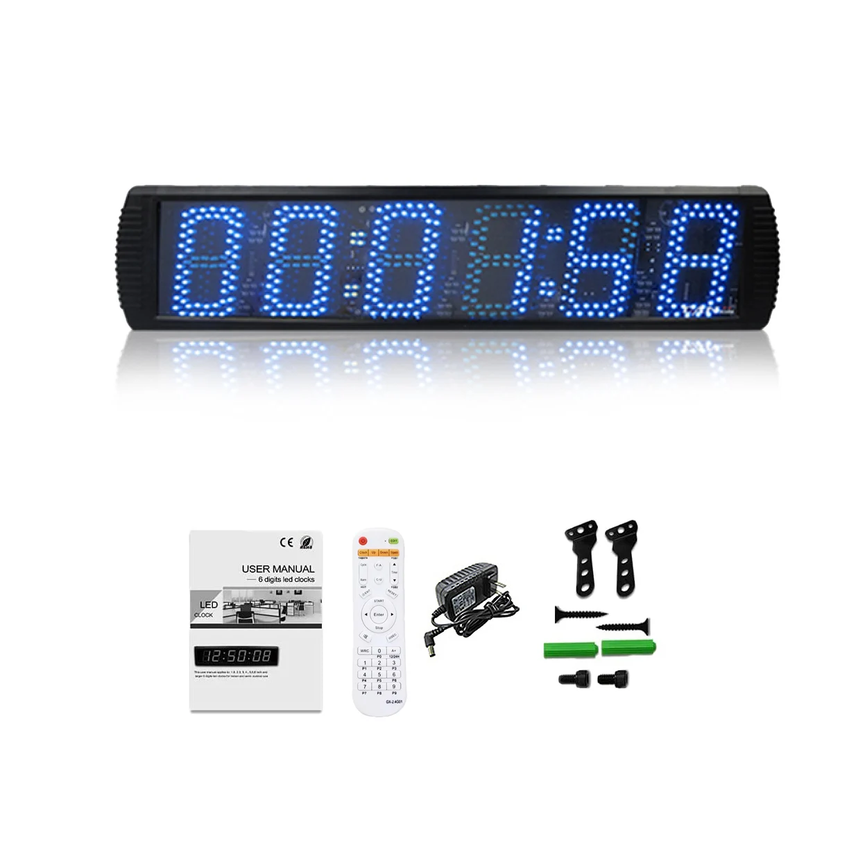 LED Countdown Timer for Outdoor, Programmable Electronic Clock Display, 7 Segment, 6 Digit, 5 Inch