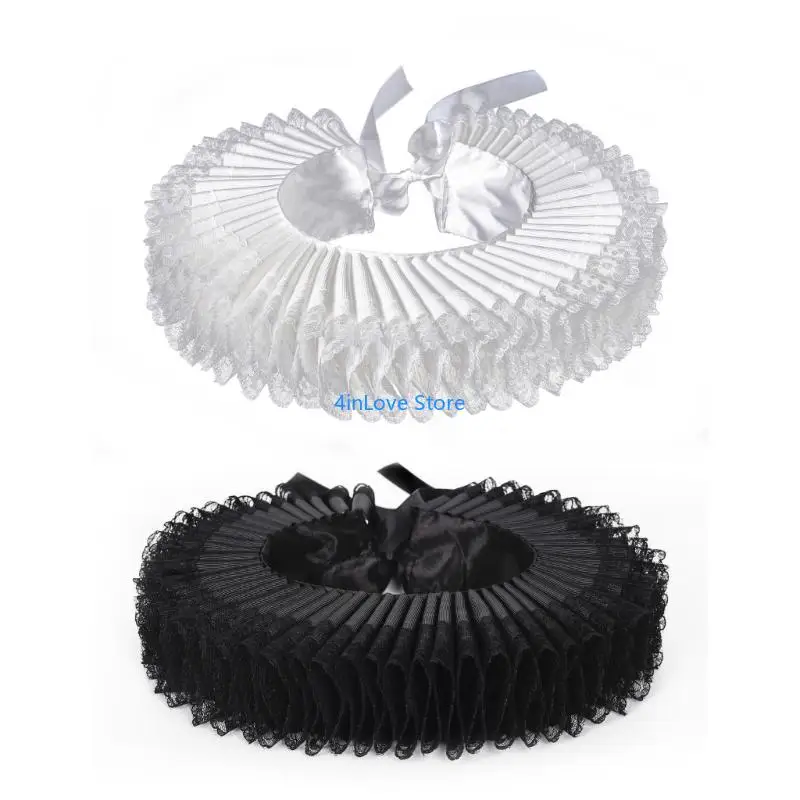 

T4MD елизаветинский стиль, накидка на шею, костюм на Хэллоуин, костюм в колониальном стиле с рюшами на шею