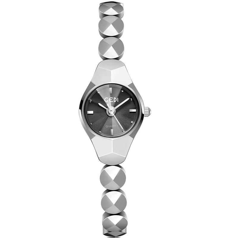 Exquisite small round dial fashionable high-end versatile bracelet watch waterproof ladies quartz watch