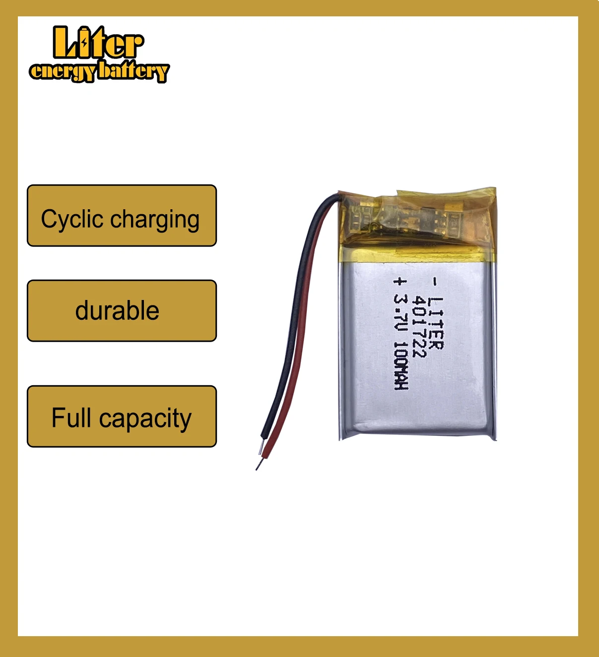 3.7V 100mAh 401520 401722 Lithium Polymer Li-Po li ion Rechargeable Battery  For Mp3 MP4 MP5 GPS mobile bluetooth