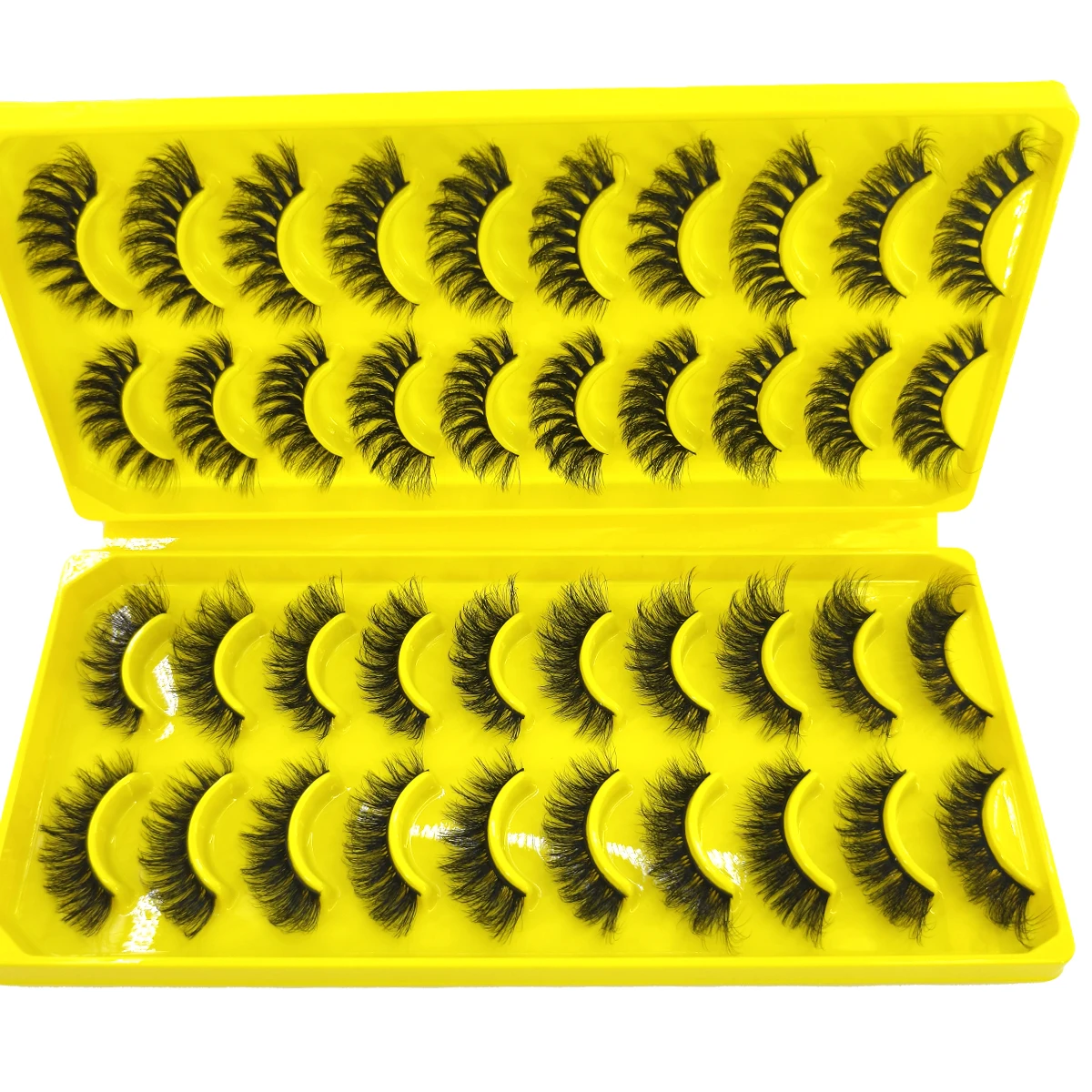 HBZGTLAD 20 Par Sztucznych Rzęs Długotrwałe Puszyste Rzęsy z Imitacji Norek Dramatyczne Rzęsy z Efektem Powiększenia Gęste Długie
