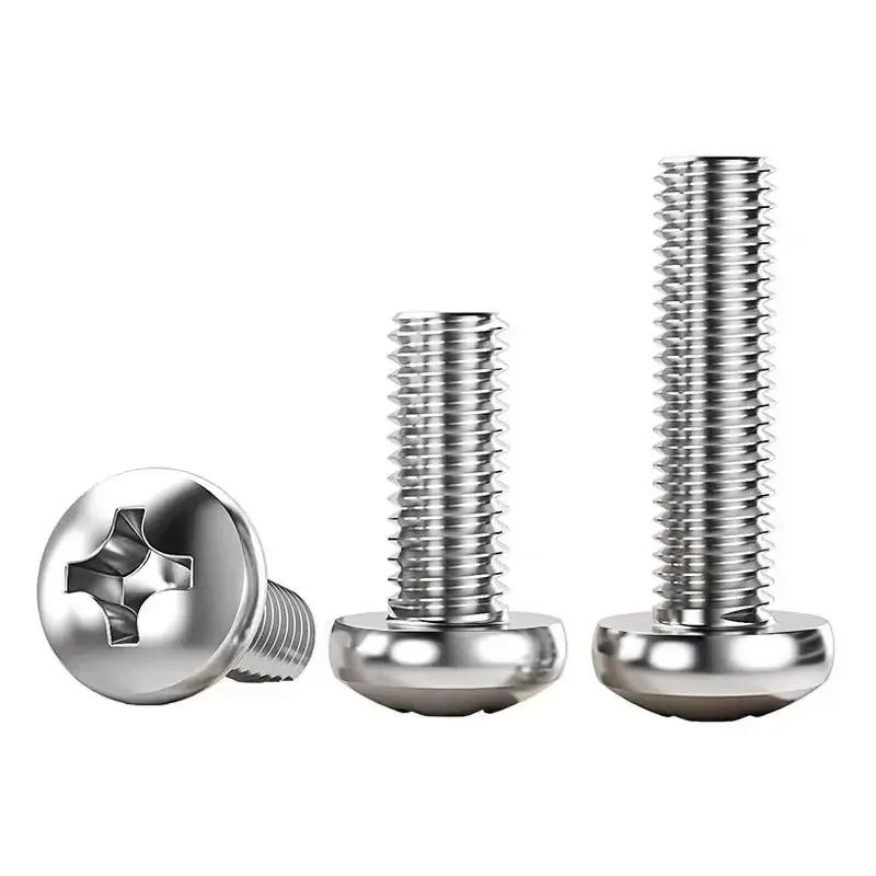5-100 шт. M3 M3.5 M4 304, винты с круглой головкой и крестообразным шлицем из нержавеющей стали, длина болта = 3/4/5/6/7/8/9/10/12/14/16/18-180 мм