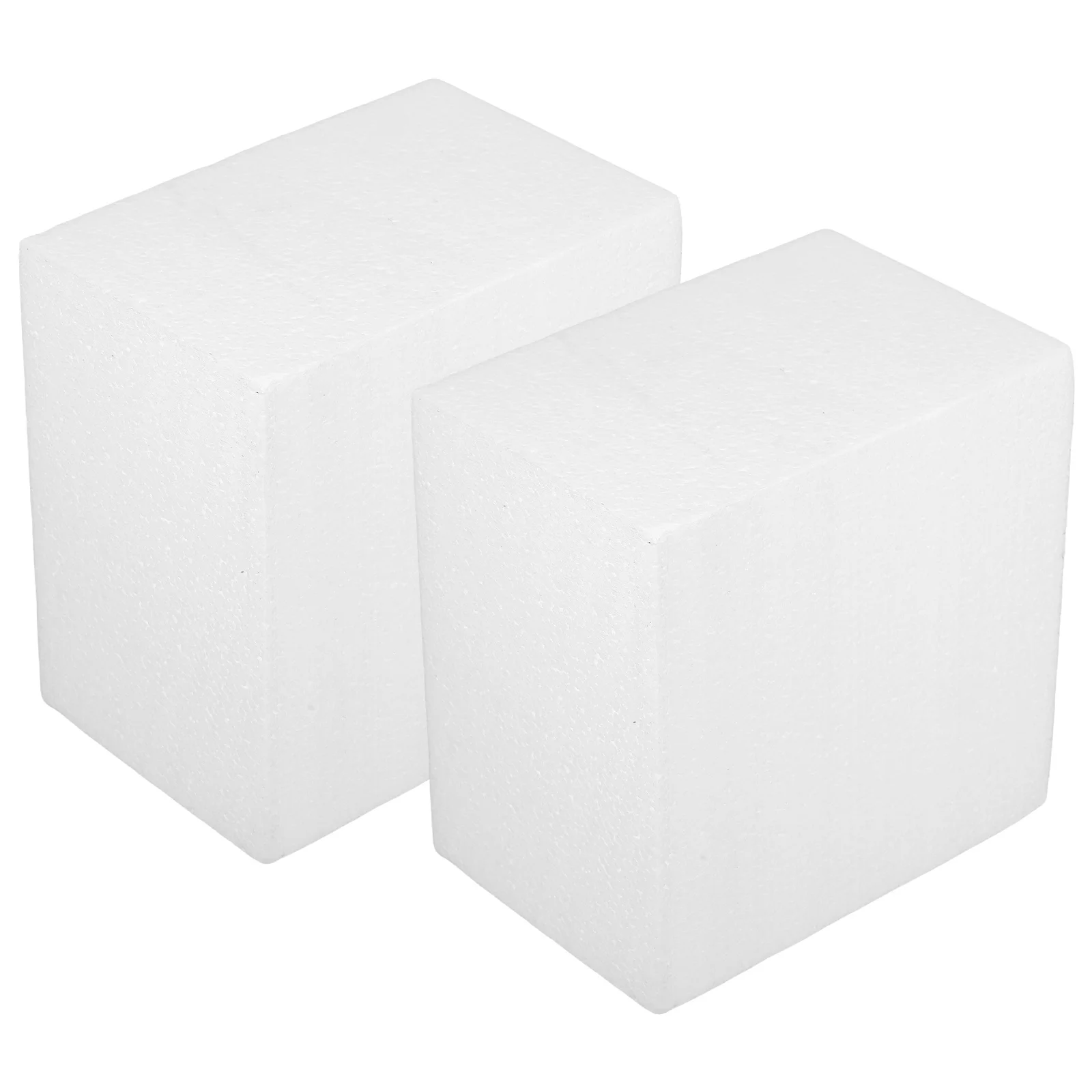 2 Pcs Foam Block Cake Dummy Molds Rectangular Shape Reusable Safe Craft Model Birthday Dummies Versatile Application Ideal