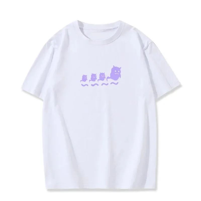 

Хлопковая повседневная короткая футболка унисекс Anime Cos Nakiri Ayame, футболка