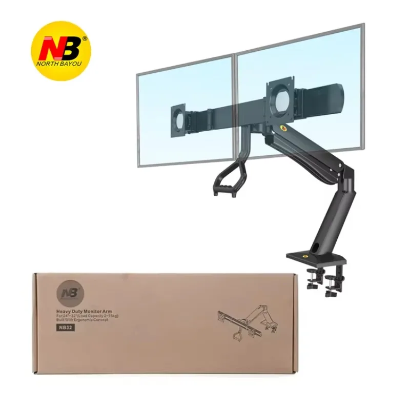 Support de moniteur LCD rétractable 32 24-32 pouces, support de bureau pour double moniteur