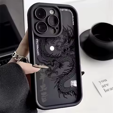 Chinese Loong Phone Case For OPPO Reno 10 Pro Plus 8T 4G 7Z 8Z 2 4 5 6 Pro 8 3 4Z Find X3 X5 R15 R17 F9 Silicone Cover