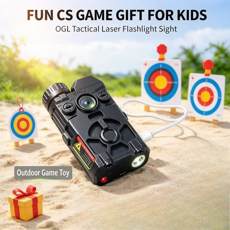 USB Rechargeable OGL Light Module Red & Green Indicator 20mm Rail Attachment For Backyard CS Simulation Game Hobby Model