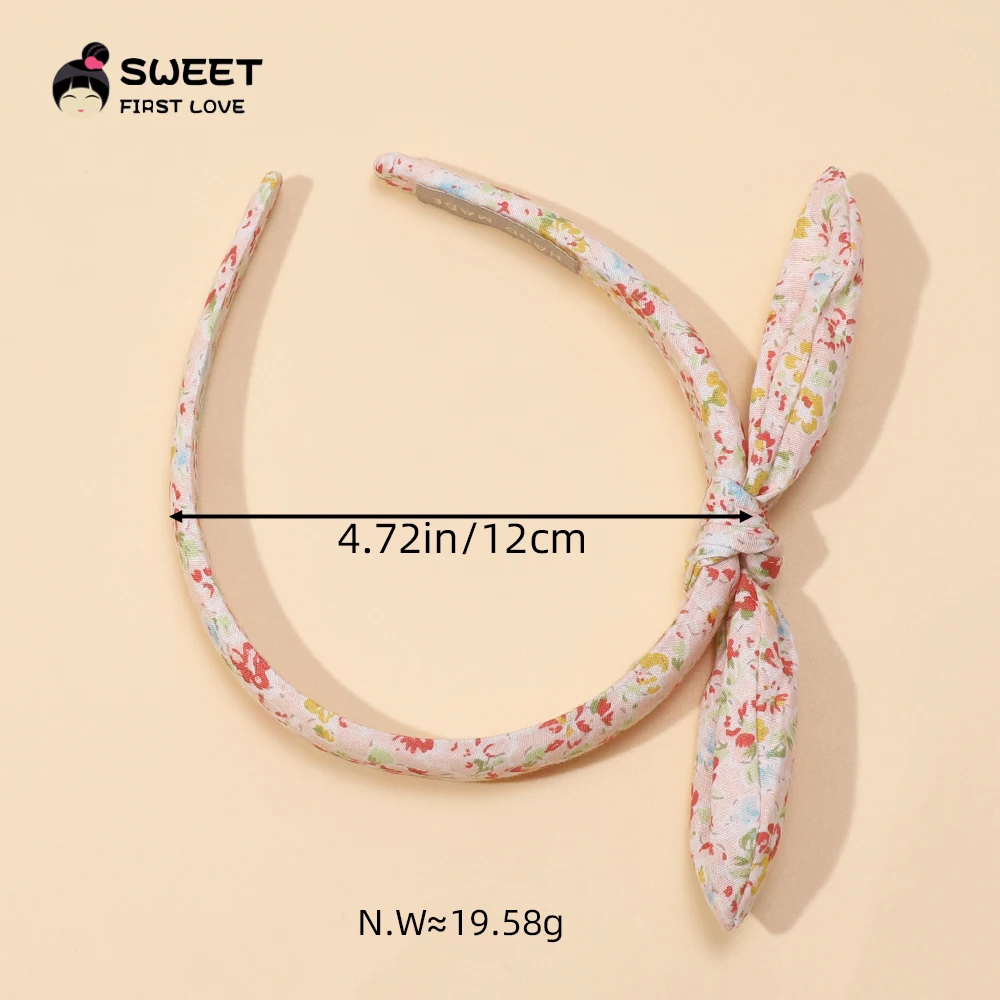 2024 New Print Style Rabbit Ear Hair Hoop Suit Children Baby Girl Hair Accessories Colorful Hair Clasp for Newborn Baby Items