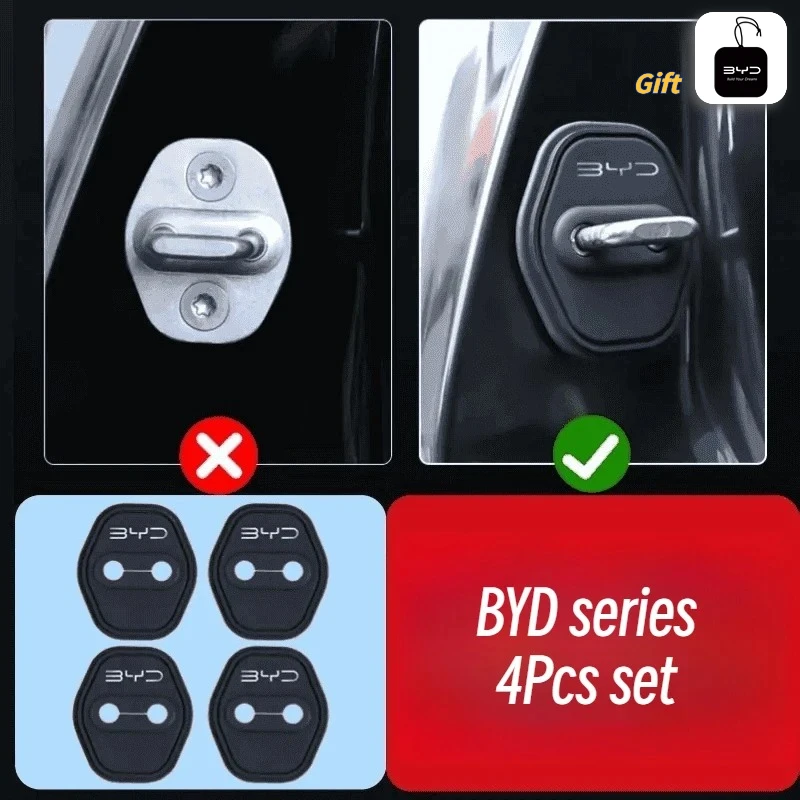 Silikon-Autotürschlossabdeckungen 4er/2er-Set für BYD Atto3 Yuan Plus Sealion 7 Dolphin Surf Dolphin Shark Seal Song Seal EV